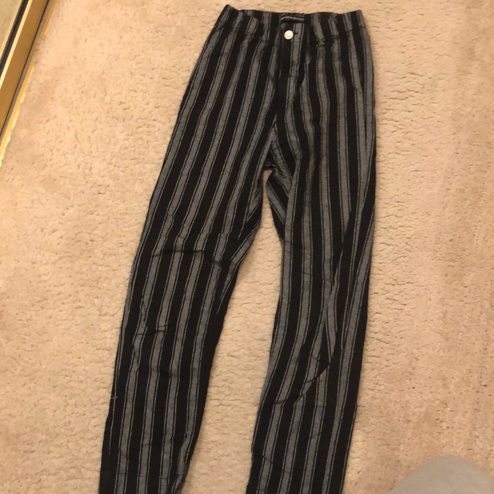 Black Brandy Striped pants